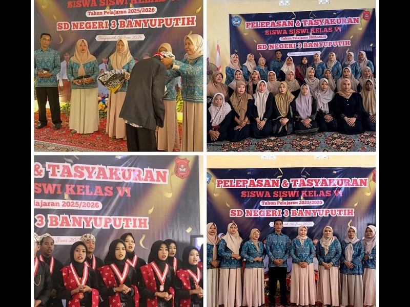 pelepasan dan tasyakuran kelas 6